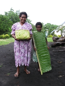 Objects made of coconut leaves