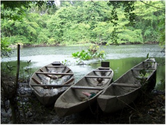 Baure canoes at the Río Negro