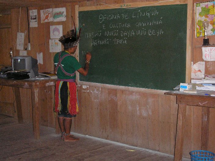 Cashinahua teachers and agroforestry agents participating in a linguistic workshop (1)
